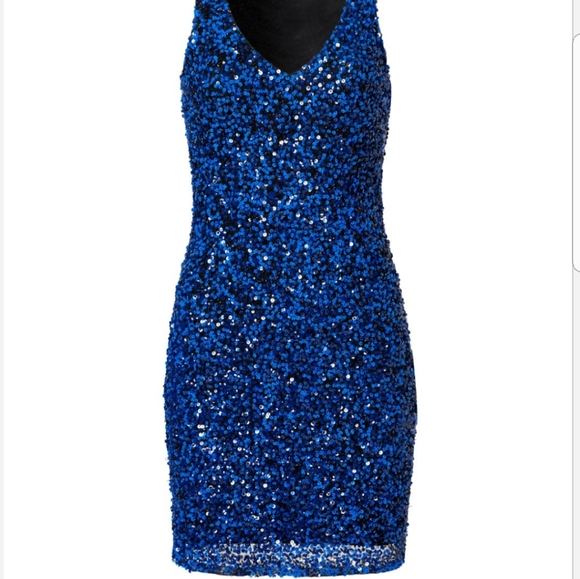 Parker Blue Sequin Stretchy Bodycon Dress ππ - Picture 4 of 8
